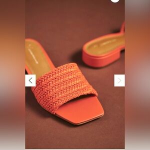 Anthropologie Woven Mules